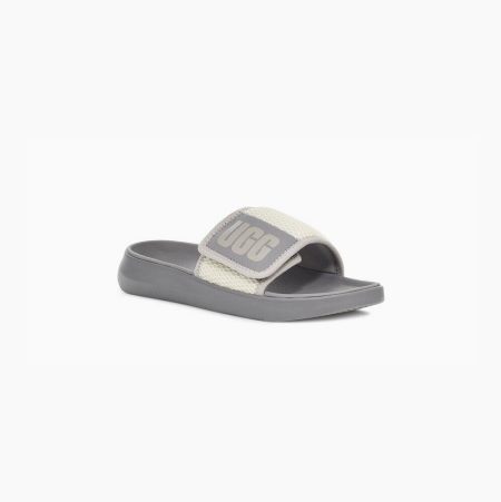 UGG LA Light Grey Slides for Women (FMJE36017)